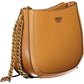 Elegant Brown Shoulder Bag with Contrasting Details