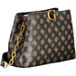 Elegant Chain-Strapped Brown Handbag