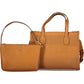 Elegant Brown Handbag with Convertible Pochette