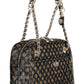Chic Chain-Handled Brown Shoulder Bag