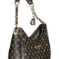 Chic Brown Polyurethane Shoulder Bag