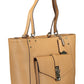 Chic Brown Dual-Compartment Handbag