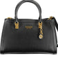 Elegant Black Polyurethane Handbag with Logo