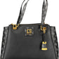 Chic Contrasting Detail Black Handbag