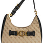 Elegant Black Polyurethane Handbag