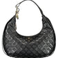 Chic Black Polyurethane Shoulder Handbag