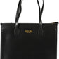 Chic Black Polyurethane Shoulder Bag