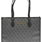 Chic Polyurethane Dual-Compartment Handbag