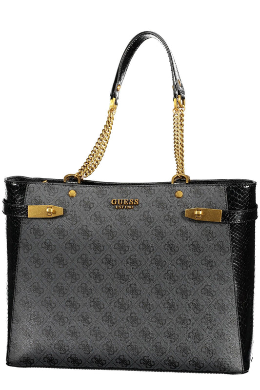 Chic Black Chain-Handle Shoulder Bag