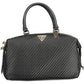 Chic Black Shoulder Bag with Contrasting Details