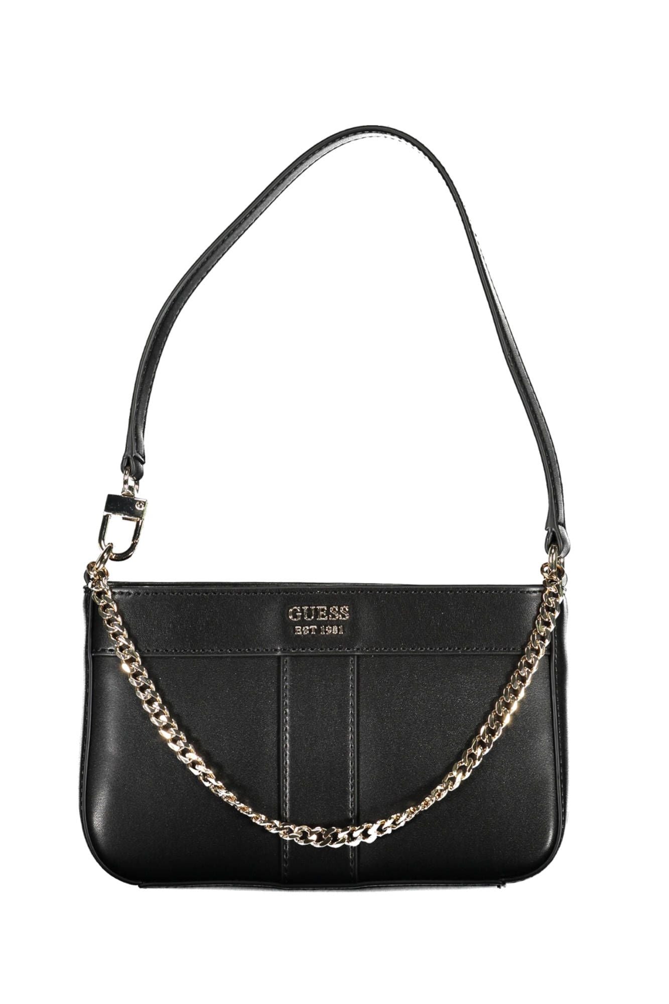 Chic Black Chain-Handle Evening Bag