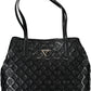 Chic Black Contrast Detail Shoulder Bag