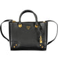 Elegant Black Handbag with Contrasting Details