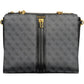 Elegant Black Chain Shoulder Bag with Contrasting Details