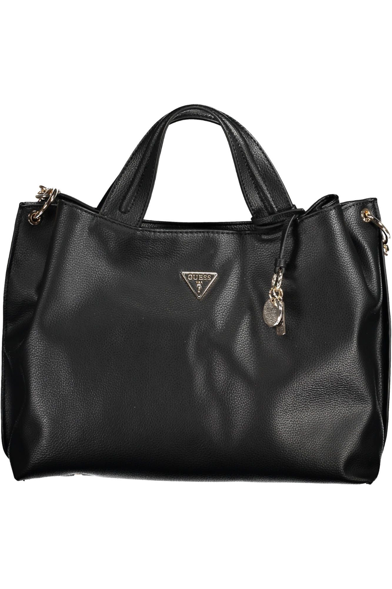 Chic Black Contrasting Details Handbag