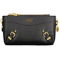 Chic Contrasting Black Polyurethane Handbag
