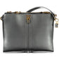 Chic Black Polyurethane Shoulder Bag