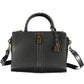 Chic Black Double Handle Handbag with Strap