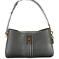 Chic Black Contrasting Detail Shoulder Handbag