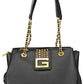 Chic Black Multi-Compartment Handbag