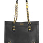 Chic Black Chain-Strap Shoulder Bag