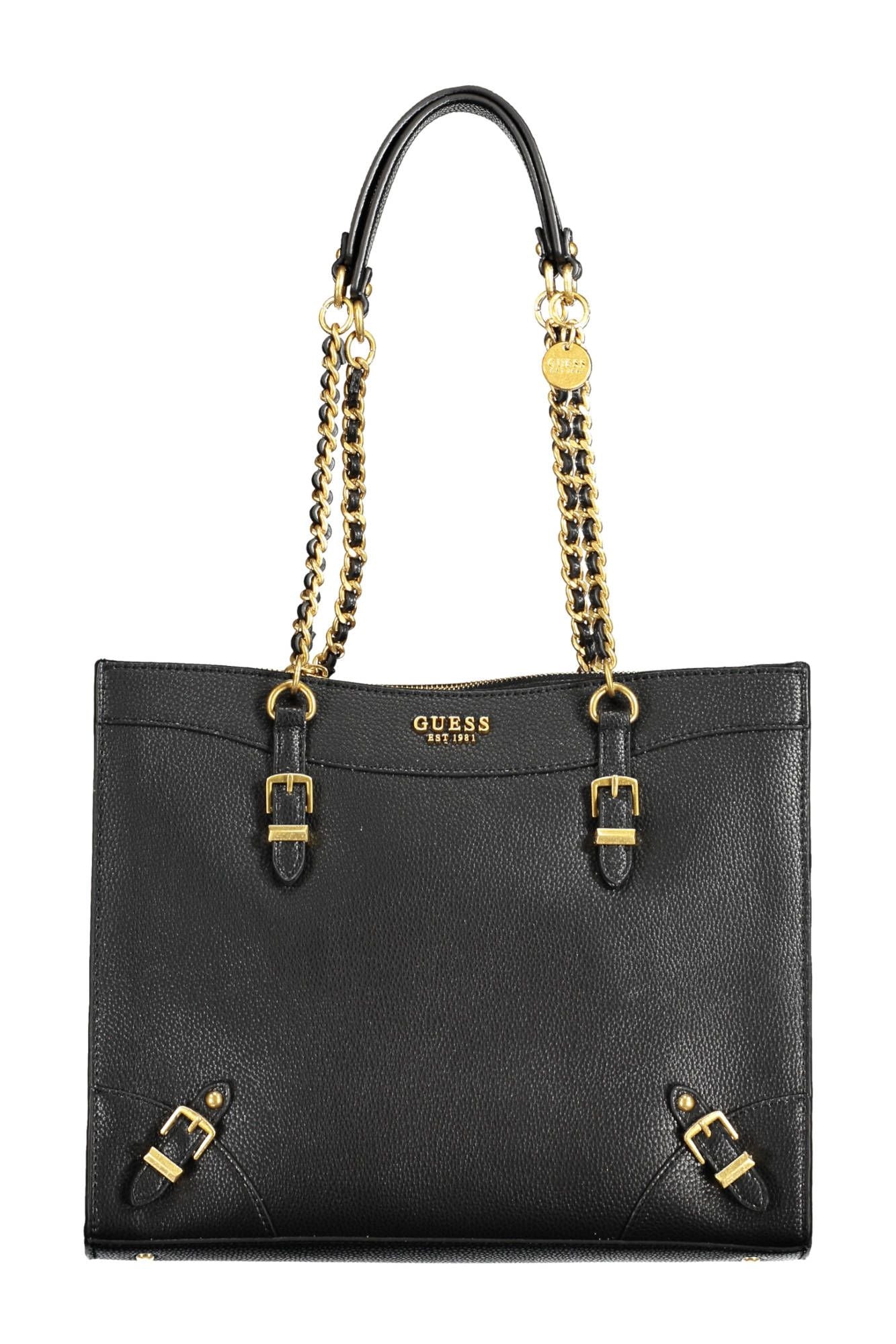 Chic Black Chain-Strap Shoulder Bag