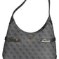 Chic Black Shoulder Bag with Contrasting Details