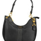 Elegant Black Shoulder Bag with Contrasting Details
