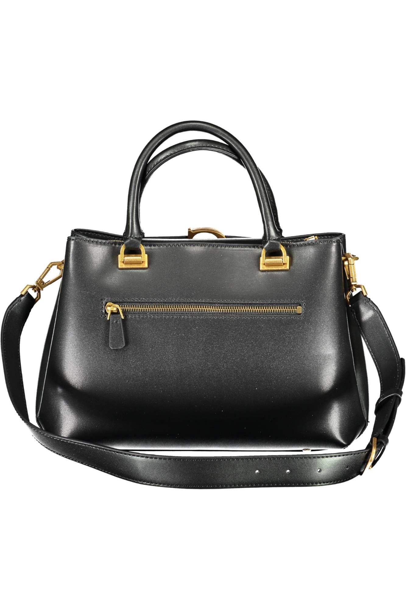 Chic Black Multi-Pocket Handbag