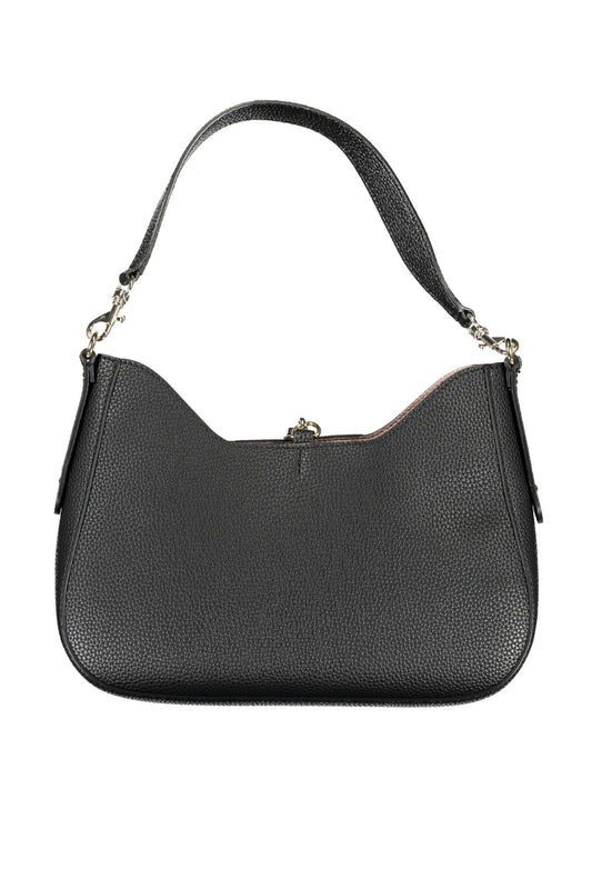 Elegant Black Shoulder Bag with Convertible Pochette