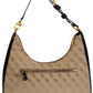Chic Black Contrasting Detail Shoulder Bag