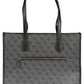 Chic Polyurethane Dual-Compartment Handbag