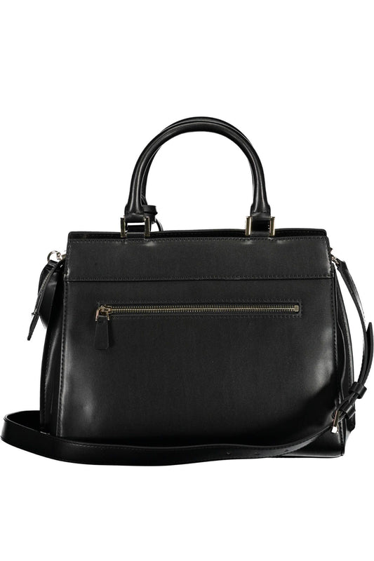 Sleek Black Handbag with Versatile Strap