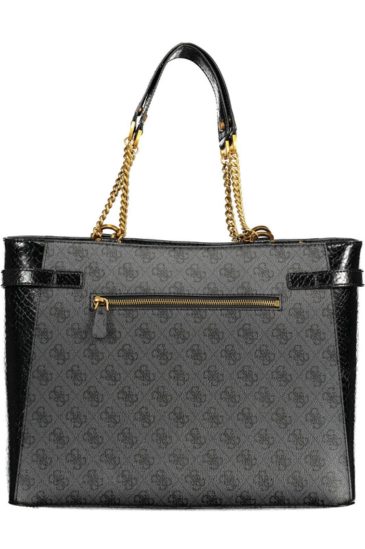 Chic Black Chain-Handle Shoulder Bag