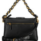 Sleek Black Chain Shoulder Handbag