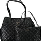 Chic Black Contrast Detail Shoulder Bag