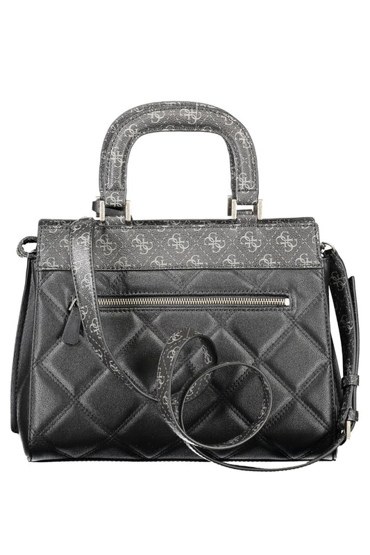 Elegant Black Contrasting Detail Handbag