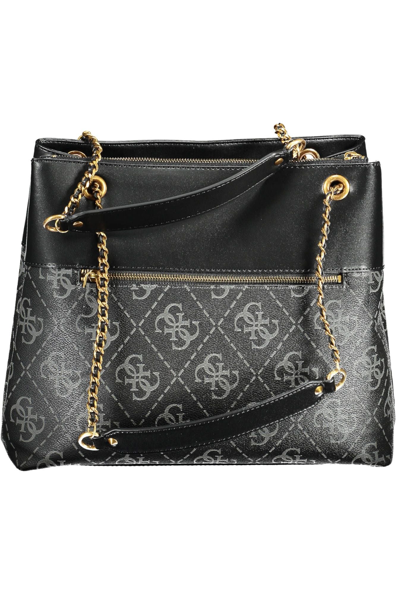 Chic Black Chain-Handle Shoulder Bag