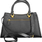 Chic Black Handbag with Contrasting Details