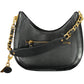 Elegant Black Shoulder Bag with Contrasting Details