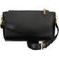 Chic Contrasting Black Polyurethane Handbag