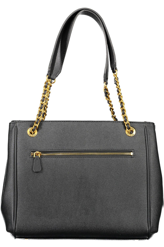 Chic Black Guess Polyurethane Handbag