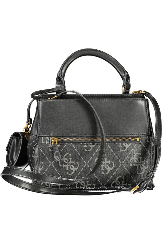 Elegant Black Guess Handbag with Removable Coin Purse