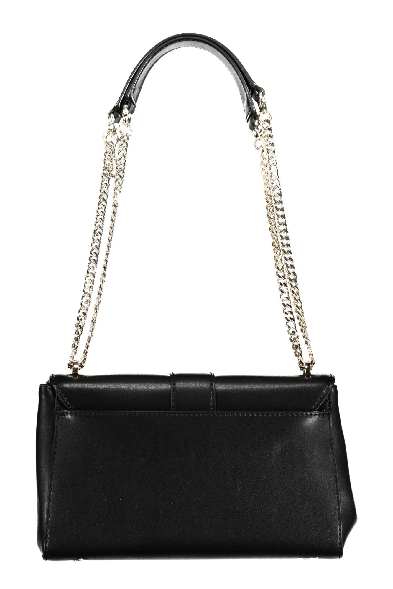 Chic Black Chain Handled Shoulder Bag