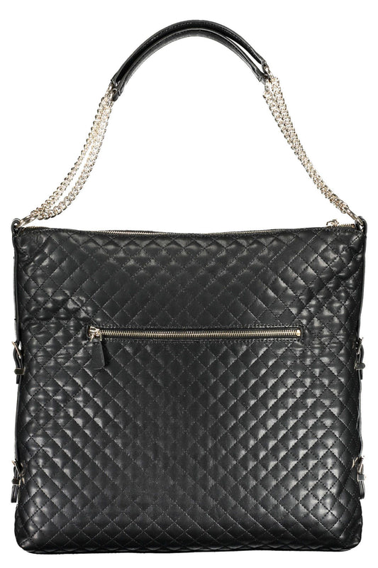 Chic Two-Chain Black Shoulder Bag