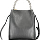Chic Black Leather Chain-Handle Handbag