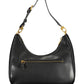 Chic Black Shoulder Bag with Contrasting Details