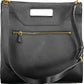Chic Black Handbag with Contrasting Details
