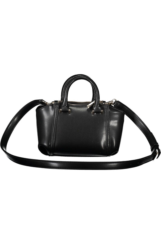 Chic Black Contrasting Detail Tote Bag