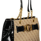 Chic Black Chain-Handle Tote Bag